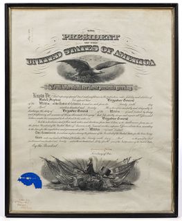 U.S. PRESIDENT WOODROW WILSON (1856-1924) SIGNED MILITARY APPOINTMENT