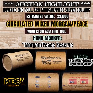 *EXCLUSIVE* x20 Morgan Covered End Roll! Marked "Morgan/Peace Reserve"! - Huge Vault Hoard  (FC)