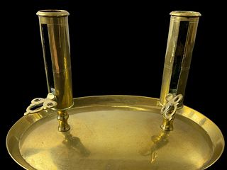 Brass Chamberstick with Two Adjustable Candlesticks