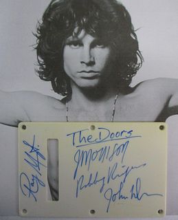 Jim Morrison & The Doors Signed Guitar Pick Guard – A Psychedelic Odyssey with Certificate