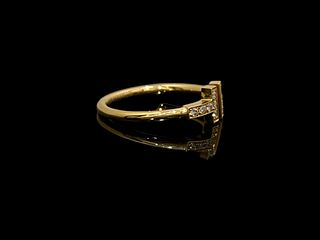 Tiffany & Co. 18K Yellow Gold Diamonds Ring Size 7