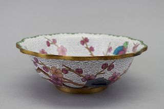Chinese Brass & Cloisonne Bowl