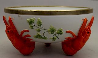 Silverplated Rim, Footed Lobster Bowl
