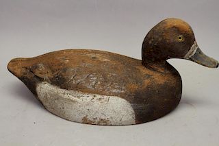 Carved/Painted Duck Decoy, Glass eyes