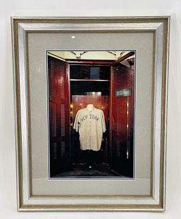 Framed Picture of Babe Ruth Jersey