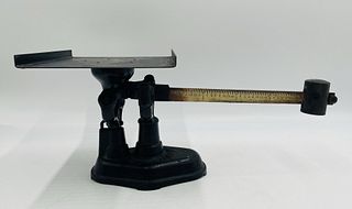 1928 Fairbanks Merchant Scale, Cast Iron and Brass, 4 Pound Max Weight.