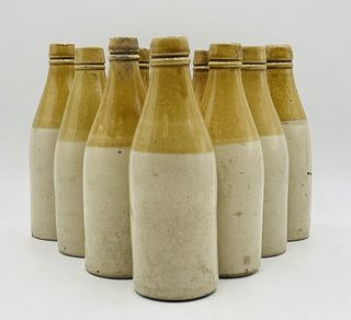Set of 10 Buchan Portobello Stoneware Bottles, Circa 1900's