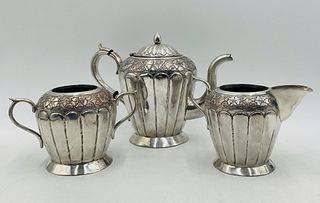Vintage Silver Plate Tea/Coffee Set made in Mexico, Signed Pantoja