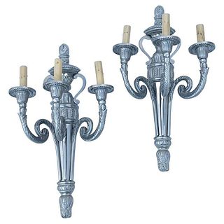 Pair Of Louis XVI Style Wall Lights after  E.F. Caldwell & Co