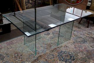 Modern Beveled Glass Table