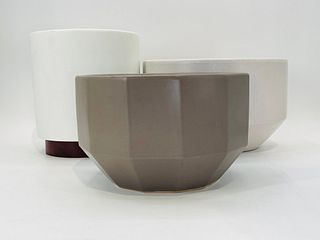 Set of 3 Post Modern Architectural Planters