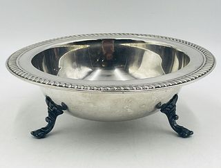 Antique silver plate footed bowl By F B Rogers