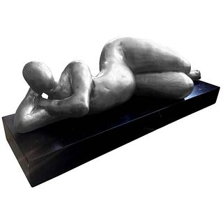 Large Table Sculpture of a Voluptuous Female Nude by Attila Tivadar