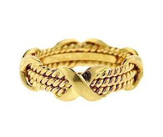 Tiffany &amp; Co Schlumberger 18K Gold X Ring