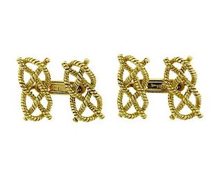 18K Gold Knot Cufflinks
