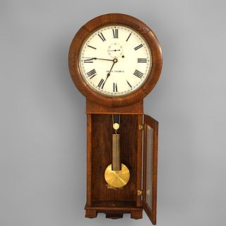 Antique Seth Thomas Oak Regulator Wall Clock Circa 1900