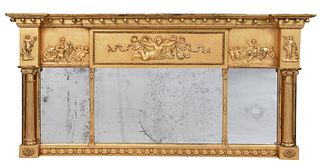 Baltimore Classical Giltwood Overmantle Mirror