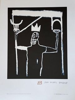 Jean Michel Basquiat, 'Welcoming Jeers 1997' Very rare limited edition estate lithograph-1