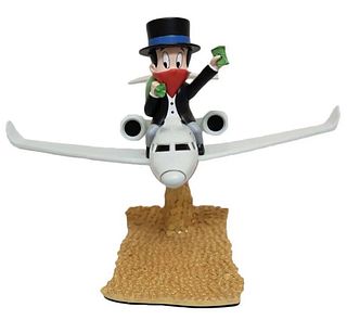 Alec Monopoly 'Rich Airways' 2021, Painted cast vinyl sculpture