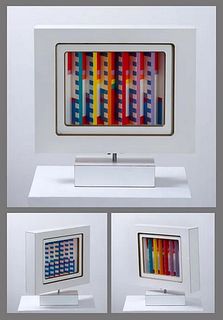 Yaacov Agam "Star of Love" spinningmorph sculpture, 1983 Signed & numbered