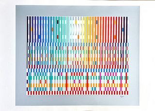 YAACOV AGAM 'THE BLESSING' (LIGHT)' SERIGRAPH, SIGNED & NUMBERED, PUBLISHER COA