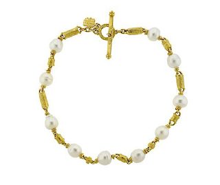 Denise Roberge 22K Gold South Sea Pearl Toggle Necklace