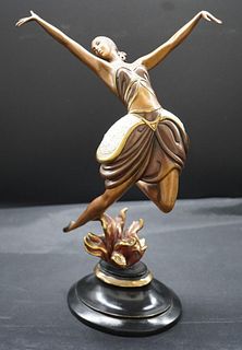 ERTE "La Danseuse" 1986, Bronze sculpture, Signed & numbered