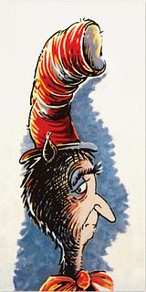 DR. SEUSS 'THE CAT BEHIND THE HAT' SIGNED & NUMBERED Mixed-Media Pigment Print on Canvas