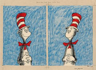 DR. SEUSS 'THE CAT'S DEBUT - DIPTYCH' SIGNED & NUMBERED