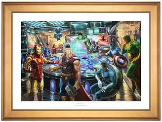 Thomas Kinkade 'Avengers' Signed & Numbered Lithograph, 2020