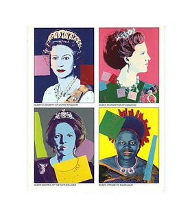Andy Warhol Queen Elizabeth Ii 1985 Reigning Queens Rare Invitation