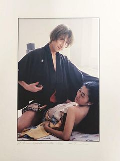 ALLEN TANNENBAUM, JOHN LENNON AND YOKO ONO, FACES SMILING, NYC, 1980, SIGNED & NUMBERED INK JET