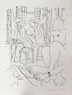 Henri Matisse 'The painter and his Model -1960' Lithograph on Japon paper