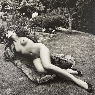 Helmut Newton, Nude in Silver Fox 1981