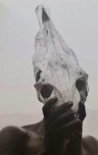 Herb Ritts, Eona, Holding Zebra Skull, 1994