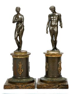 Pair of Classical Gilt Bronze Figures, 19th Century.