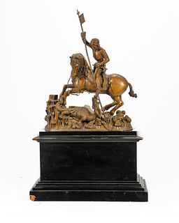 Sculpture of St. George and the Dragon.