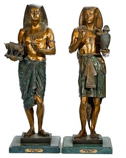 Pair of Egyptian Revival Style Figures.