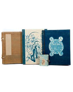 Two Japanese Woodblock Print Illustrated Books.