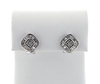 Carriere 18K Gold Diamond Square Earrings