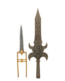 Indo-Persian Dagger, and a Spearhead.