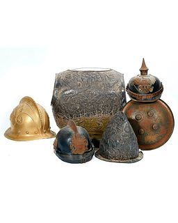 Repousse Helmet, Breastplate, others.