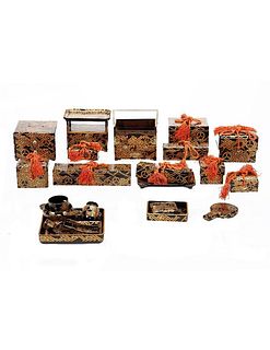Box of Japanese Lacquer Miniatures.