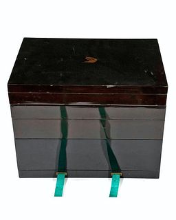 Japanese Lacquered Picnic Box, c. 1920.