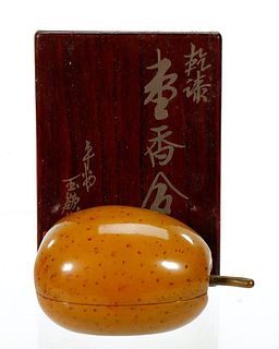 Japanese Lacquered Pear Box.