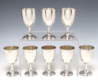 (8) AMERICAN WALLACE STERLING SILVER WATER GOBLETS