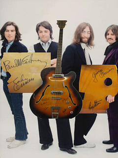 The Beatles Framus Star Bass Guitar Signed by All Four Beatles