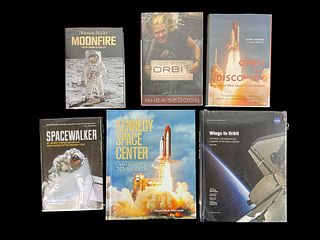 Group of 6 NASA Space Exploration and Astronaut Signed Books