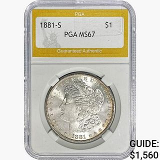 1881-S Morgan Silver Dollar PGA MS67 
