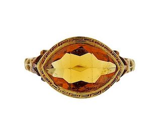 Antique 14k Gold Topaz Ring